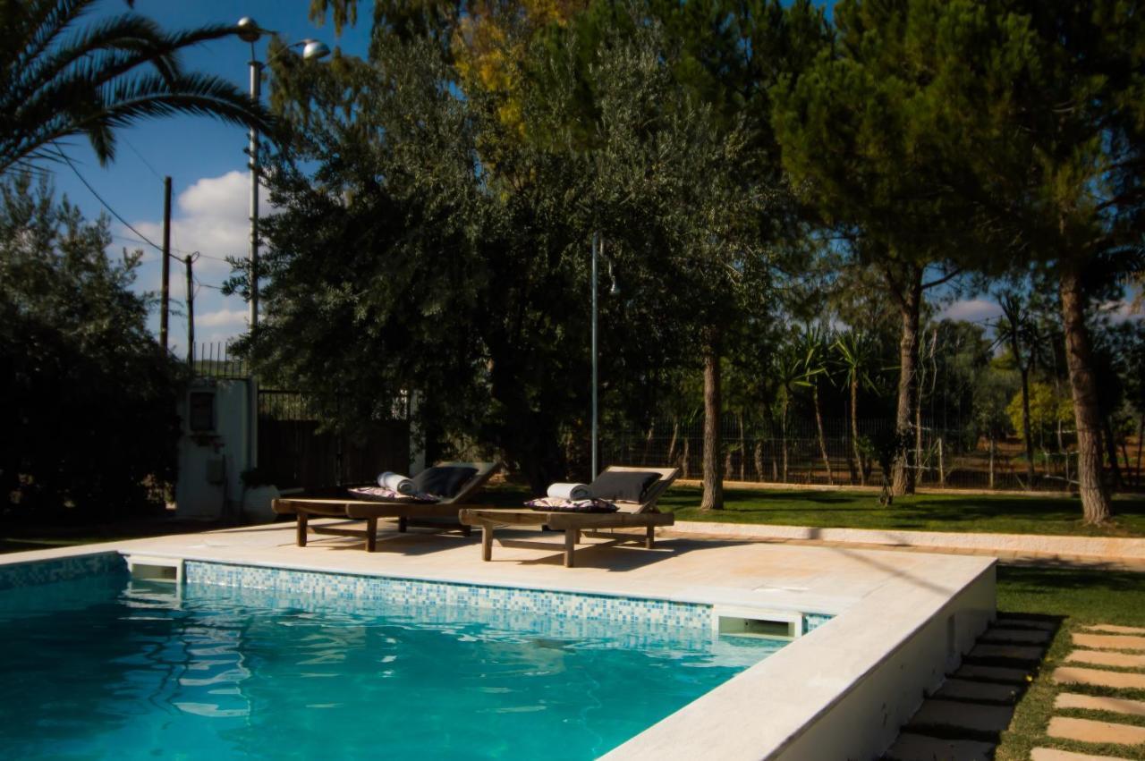 Country Villa Peloponnese With Tennis Court And Pool Zevgolateion Luaran gambar